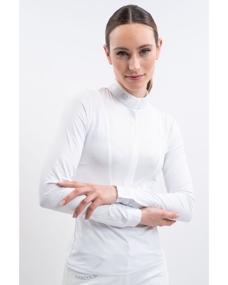 HARCOUR - POLO DE CONCOURS STELLA BLANC