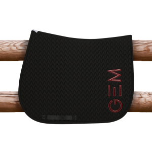 TAPIS GEM TEN NOIR LOGO BORDEAUX