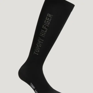CHAUSSETTES FONTANA NOIR A STRASS - TOMMY HILFIGER
