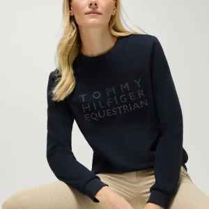 SWEAT SHIRT BELAIR MARINE A STRASS - TOMMY HILFIGER