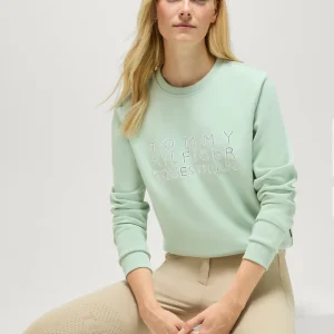 SWEAT SHIRT BELAIR VERT A STRASS - TOMMY HILFIGER